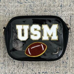 Clear crossbody stadium bag